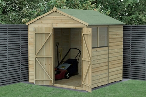 7x7 Forest Beckwood Shiplap Pressure Treated Double Door Apex Wooden Shed