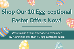 a message advertising 10 Easter deals on garden products