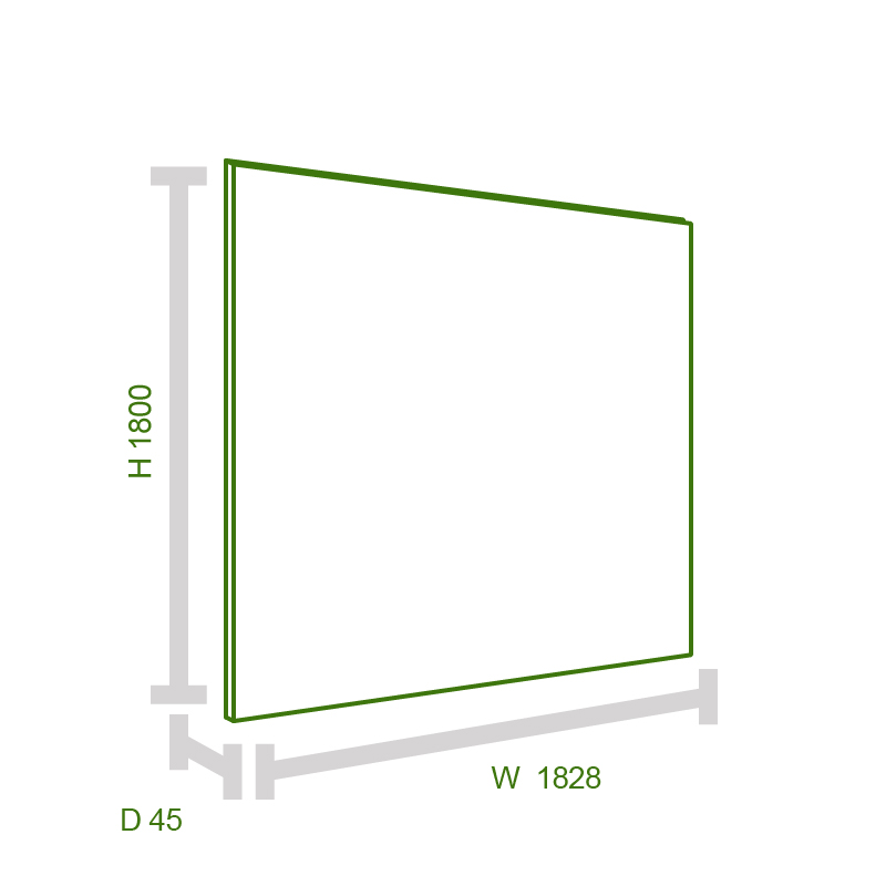 Forest 6' x 6' Acoustic Noise Reduction Fence Panel (1.83m x 1.80m) Technical Drawing
