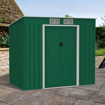 6' x 4' Lotus Hestia Pent Metal Shed with Foundation Kit (1.91m x 1.21m)