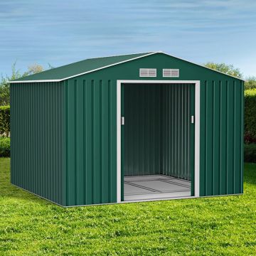 9' x 9' Lotus Orion Apex Metal Shed with Foundation Kit (2.67m x 2.55m)
