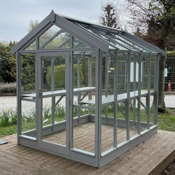 5'3 x 4'9 Coppice Ashdown Apex Painted Wooden Greenhouse (1.6m x 1.45m)