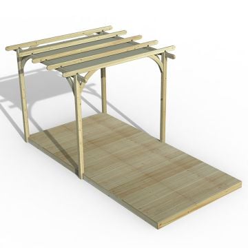 8' x 16' Forest Pergola Deck Kit with Retractable Canopy No. 1 (2.4m x 4.8m)