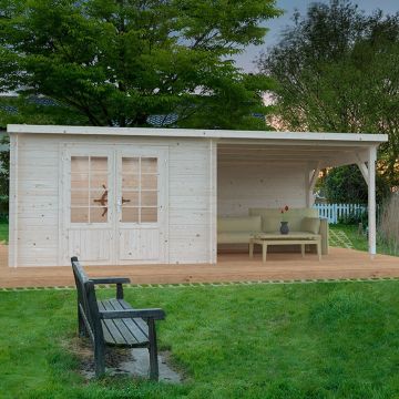 Palmako Ella 6m x 3.2m Log Cabin Summerhouse (28mm)