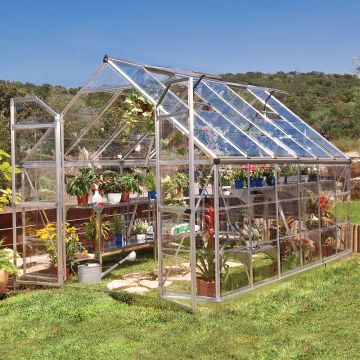 8' x 12' Palram Octave Silver Greenhouse