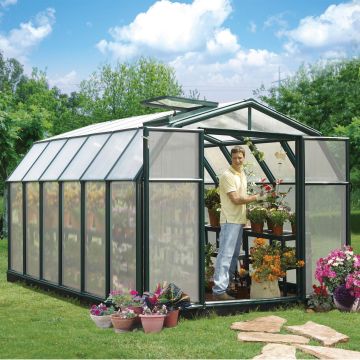 8'x12' (2.4 x 3.6m) Rion Hobby Gardner Green Greenhouse