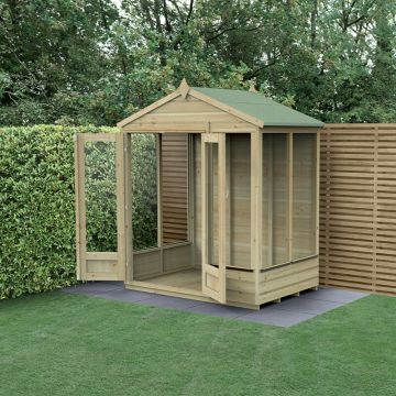 6' x 4' Forest Beckwood 25yr Guarantee Double Door Apex Summer House (1.99m x 1.23m)