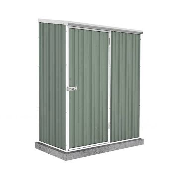 5' x 3' Absco Easy Store 1PE Green Metal Shed
