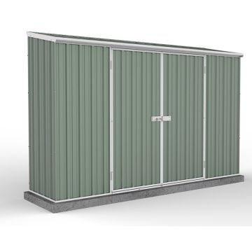 9'10 x 5' Absco Space Saver Pent Double Door Metal Shed - Pale Eucalyptus (3m x 1.52m)
