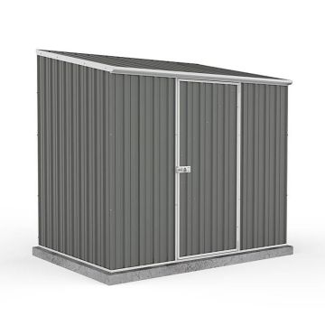 7'5 x 5' Absco Space Saver Pent Metal Shed - Grey