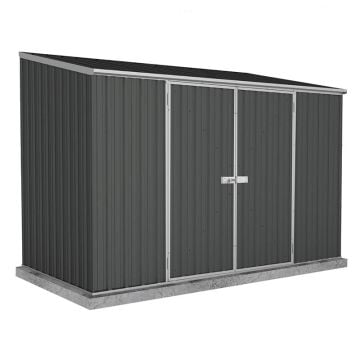 10' x 5' Absco Space Saver Double Door Metal Shed - Dark Grey