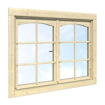 Single Glazed Double Opening Window 119x89cm (MTA28-5R) - Palmako