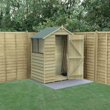 5’ x 3’ Forest 4Life Overlap Pressure Treated Apex Wooden Shed