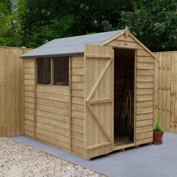 7' x 5' Forest Overlap Pressure Treated Apex Wooden Shed