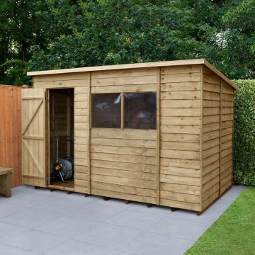 10' x 6' Forest Overlap Pressure Treated Pent Wooden Shed