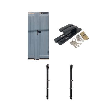 Gate Handle Set with Keys and Lock for Double Gates