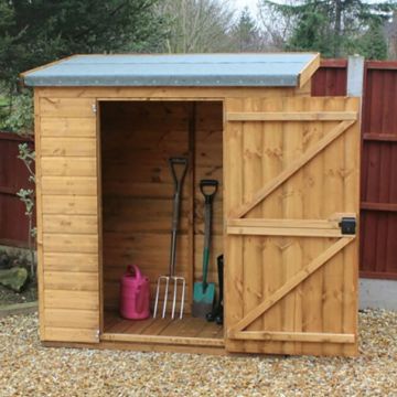 5' x 4' Traditional Pent Wooden Lean To Shed (1.52m x 1.22m)

