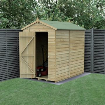 7' x 5' Forest Beckwood 25yr Guarantee Shiplap Pressure Treated Windowless Apex Wooden Shed (2.18m x 1.64m)