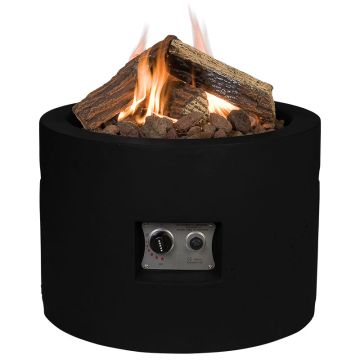 Happy Cocoon Black Round Gas Patio Heater