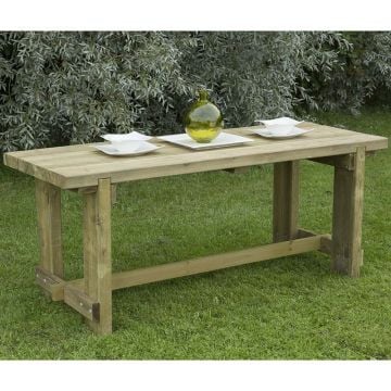 Forest Refectory Wooden Garden Table 6'x2' (1.8x0.7m)