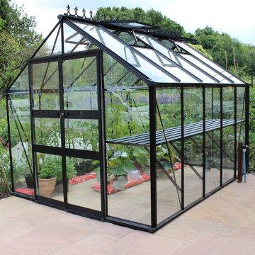 8' x 10' Eden Blockley Greenhouse in Black (2.56m x 3.17m)