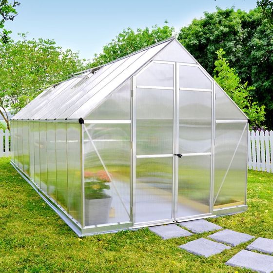 8' x 20' Palram Canopia Essence Large Walk In Aluminium Framed Greenhouse (2.44m x 6.07m)