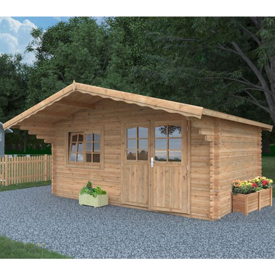 Palmako Sally 4.8m x 3.9m Log Cabin Summerhouse (44mm)