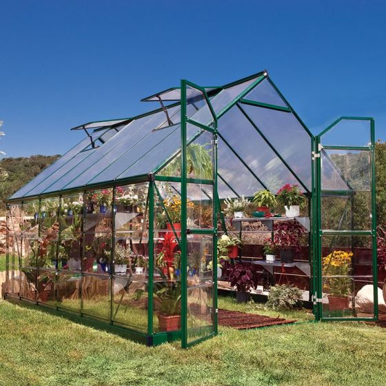 8' x 12' Palram Balance Green Greenhouse