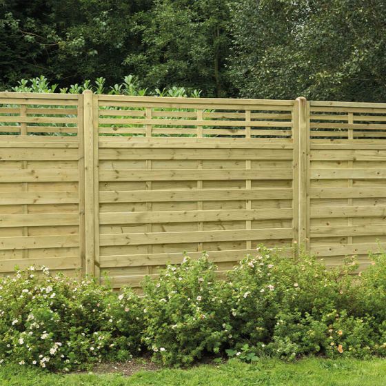 Forest 6' x 6' Kyoto Pressure Treated Decorative Fence Panel