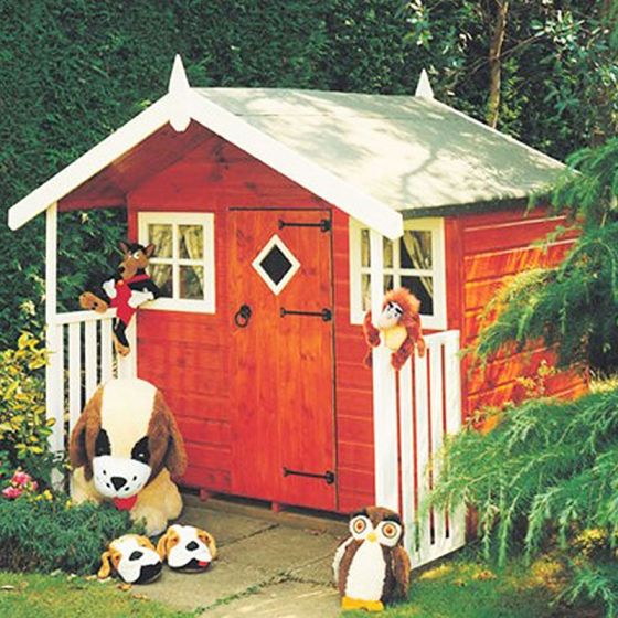 6' x 4' Shire Hobby Kids Wooden Playhouse (1.79m x 1.79m)
