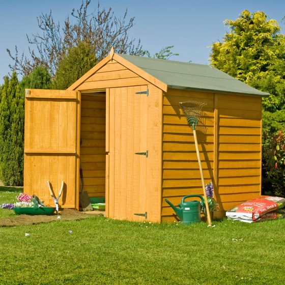 6'x6' (1.8x1.8m) Shire Overlap Double Door Shed
