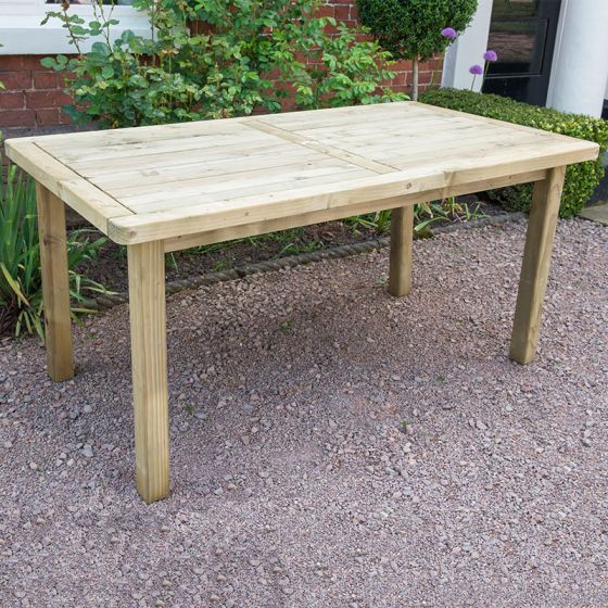 Forest Rosedene Wooden Garden Table 5'x3'