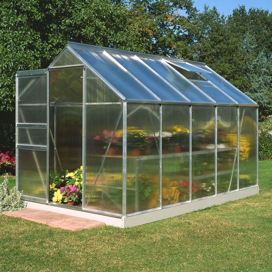 10x6 Aluminium Frame Polycarbonate Greenhouse
