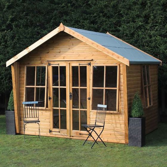 12' x 10' Traditional Wychwood Wooden Summer House
