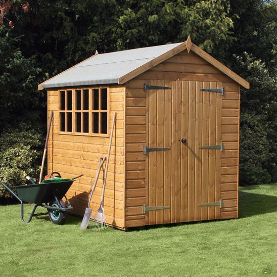 8' x 8' Traditional Heavy Duty Apex Wooden Garden Shed (2.44m x 2.44m)
