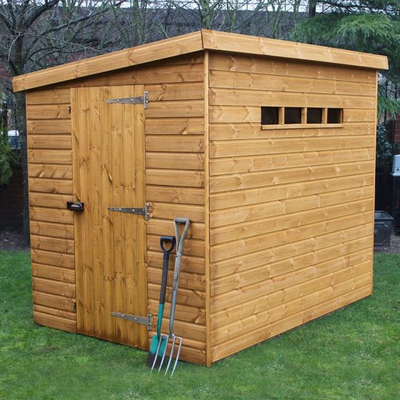 8' x 8' Traditional Pent Security Wooden Garden Shed (2.44m x 2.44m)
