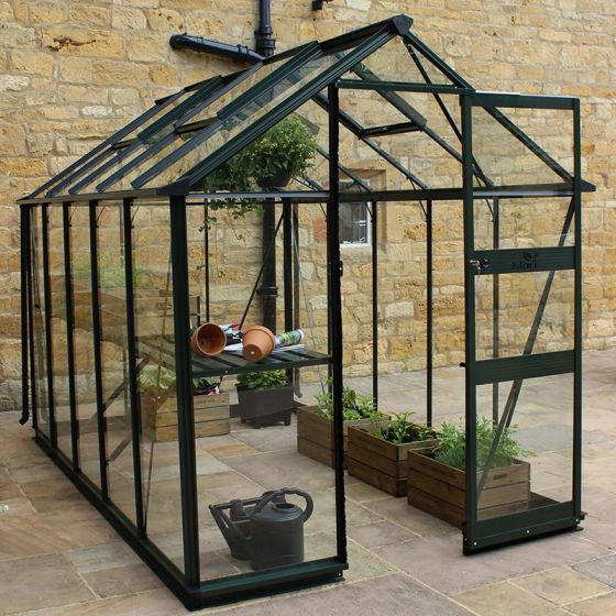 6' x 8' Eden Burford Small Greenhouse in Black (1.94m x 2.56m)
