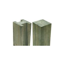 7'11" x 3.7" x 3.7" Forest Reeded Slotted Pressure Treated Fence Post (2.4m x 94mm x 94mm)