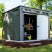 10' x 7' Suncast Modernist Plastic Garden Storage Shed with Barn-Style Door (3.28m x 2.22m)