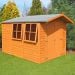 10'x7' (3x2.1m) Shire Overlap Double Door Wooden Garden Shed with Opening Windows