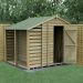 7' x 5' Forest 4Life 25yr Guarantee Overlap Pressure Treated Windowless Apex Wooden Shed with Lean To (2.18m x 2.3m)