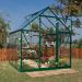 6'x6' (1.8 x 1.8m) Palram Harmony Green Greenhouse - Clear Polycarbonate and Aluminum
