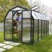 6'x10' (1.8 x 3m) Rion EcoGrow Green Greenhouse with Resin Frame
