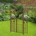 Panacea Rosette Round Metal Garden Arch with Gate 7'4 x 4'1
