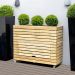 3’11 x 1’4 Forest Linear Tall Wooden Garden Planter with Storage and Wheels (1.2m x 0.4m)