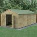 20' x 10' Forest Beckwood 25yr Guarantee Shiplap Pressure Treated Windowless Double Door Apex Wooden Shed (5.96m x 3.21m)