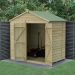 7' x 5' Forest Beckwood 25yr Guarantee Shiplap Pressure Treated Windowless Double Door Apex Wooden Shed (2.28m x 1.53m)