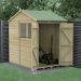 7' x 5' Forest Beckwood 25yr Guarantee Shiplap Pressure Treated Double Door Reverse Apex Wooden Shed (2.28m x 1.53m)