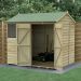 8' x 6' Forest Beckwood 25yr Guarantee Shiplap Pressure Treated Double Door Reverse Apex Wooden Shed (2.42m x 1.99m)