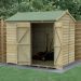 8' x 6' Forest Beckwood 25yr Guarantee Shiplap Pressure Treated Windowless Double Door Reverse Apex Wooden Shed (2.42m x 1.99m)